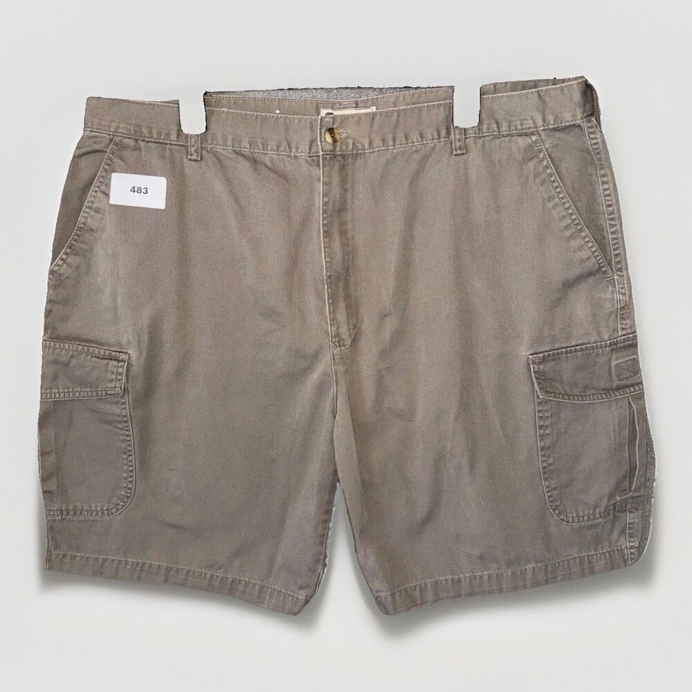 Bugle Boy Cargo Shorts Mens 42 Vintage Khaki Brown 100% Cotton Casual Hiking